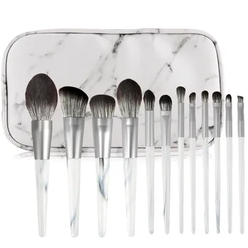 

12Pcs Makeup Brush Ink Pattern Makeup Brush Wooden Handle Beauty Tool Kit