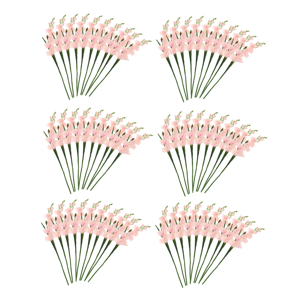 60Pcs Gladiolus Flowers Plants f/ Wedding Christmas Cafe Pub Bar Ornaments
