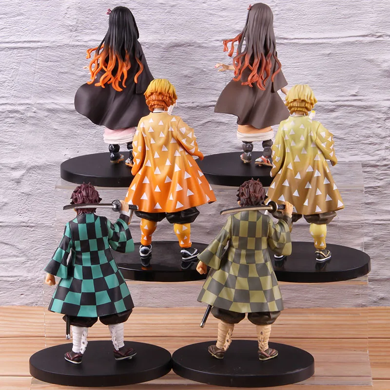 Tanjirou Kamado Nezuko Inosuke Hashibira Agatsuma Zenitsu ПВХ Коллекционная Фигурка героя аниме Demon Slayer: Kimetsu No Yaiba Toy