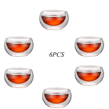 

New Heat-resistant Double Wall Glass Cup Beer Coffee Cup Set Handmade Beer Mug Tea Glass Whiskey Glass Cups Drinkware