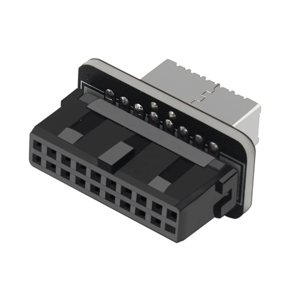 Переходник USB3.0 19P/20P на TYPE-E 90 градусов адаптер шасси с передним разъемом типа C для