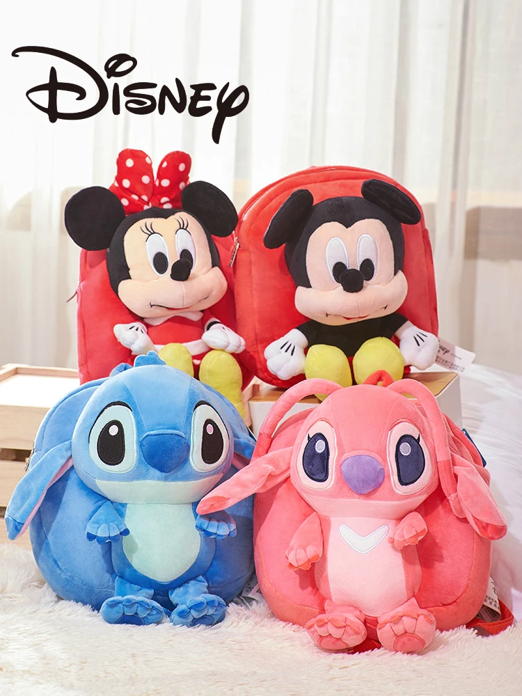 Оригинальные детские плюшевые рюкзаки Disney с мультипликационным рисунком
