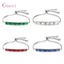 Регулируемый браслет с кубическим цирконом, Модный Ювелирный Браслет для женщин и девушек, подарок, ювелирные украшения