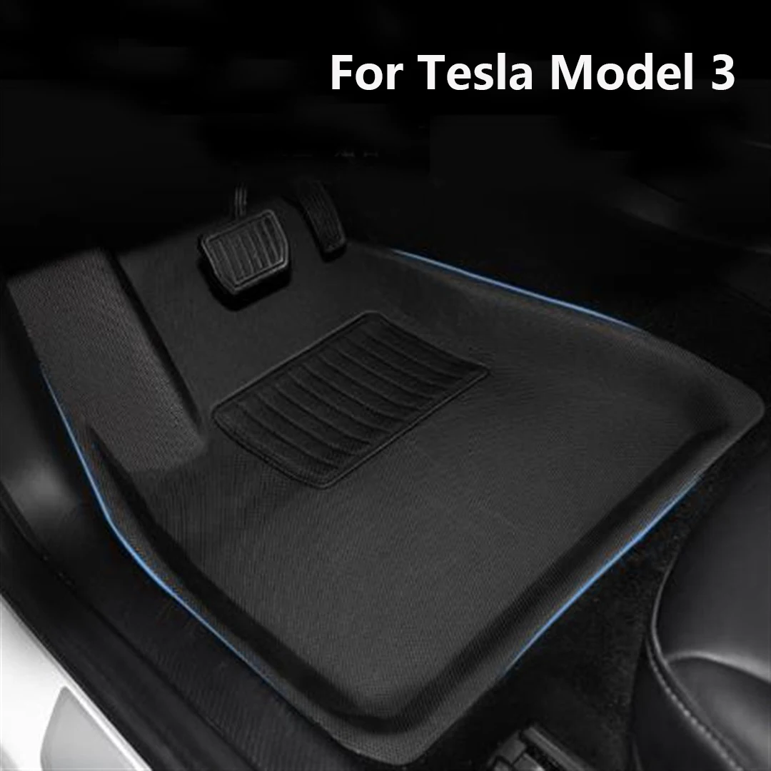 De recubrimiento completo especial pie almohadilla para Tesla modelo 3 impermeable antideslizante maletero piso Mat TPE XPE modificado accesorios 2013-2021