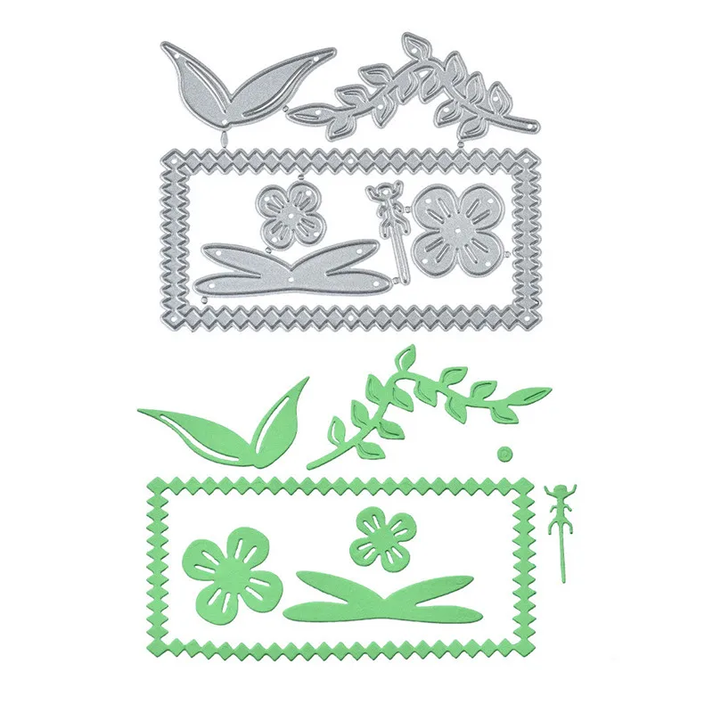 Kokorosa Flower Leave Frame Metal Cutting Dies Scrapbooking Craft Embossing Stencil Diecut Card Making New for 2019 | Дом и сад