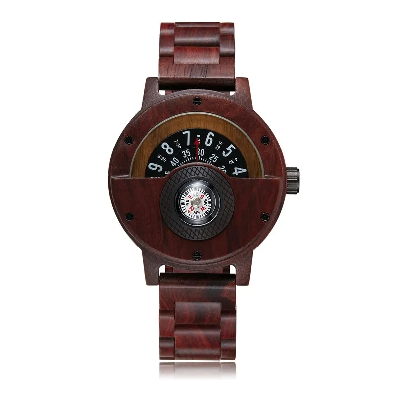 Brown With Box Gorben многофункциональные деревянные наручные часы кварцевые наручные часы модные мужские и женские часы Деревянный ремешок кварцевые часы горячая распродажа - Цвет: Brown With Box