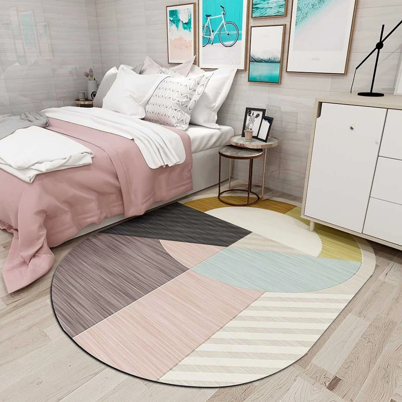 

Simple ins net red living room tea table carpet Nordic Italian luxury bedroom bedside blanket irregular washable
