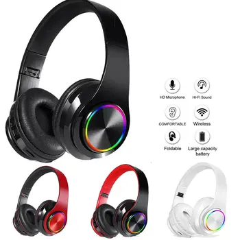 

Bluetooth Wireless Headphones with Mic Stereo Bass Audio HiFi Music Gaming Headset for TV Laptop PC
