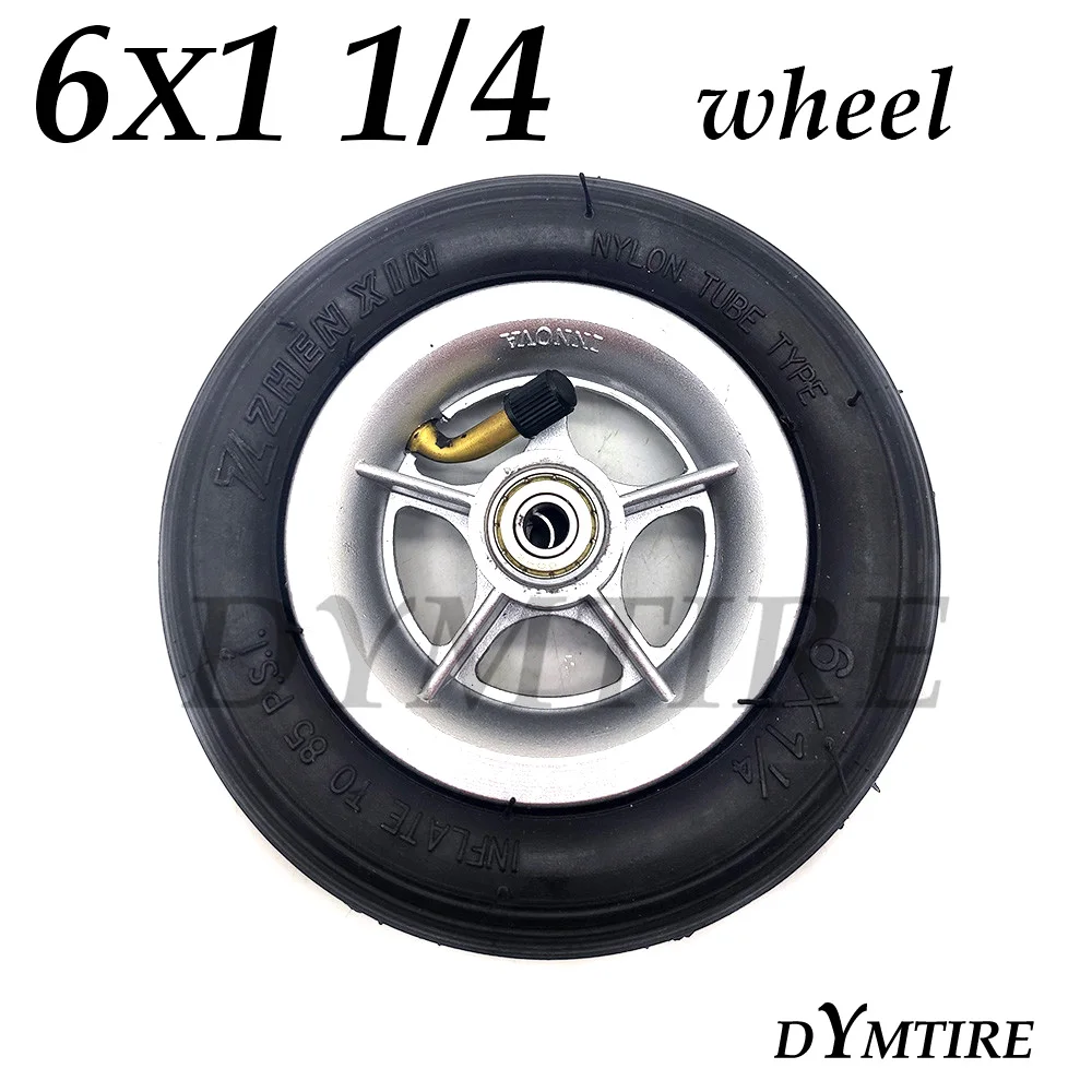 6 Inch 6x1 1/4 Wheel for Mini Gas Electric Scooters Folding E-Bike 6x1.25 Inner Outer Tire