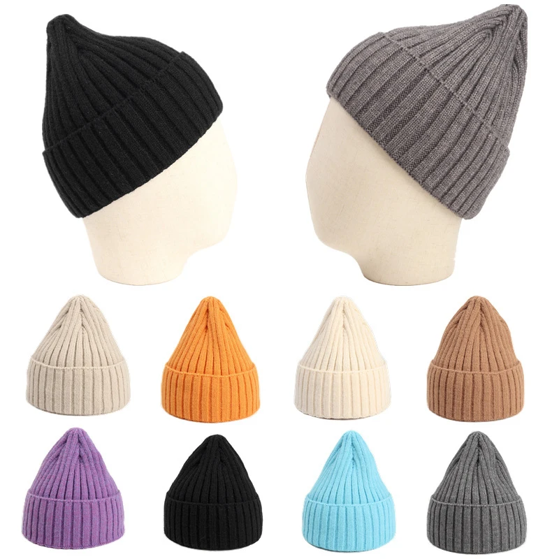 8 Colors Korean Wool Knitted Hats Autumn Winter Girl Pointed Hat All-match Beanies Baby Accessories | Аксессуары для одежды