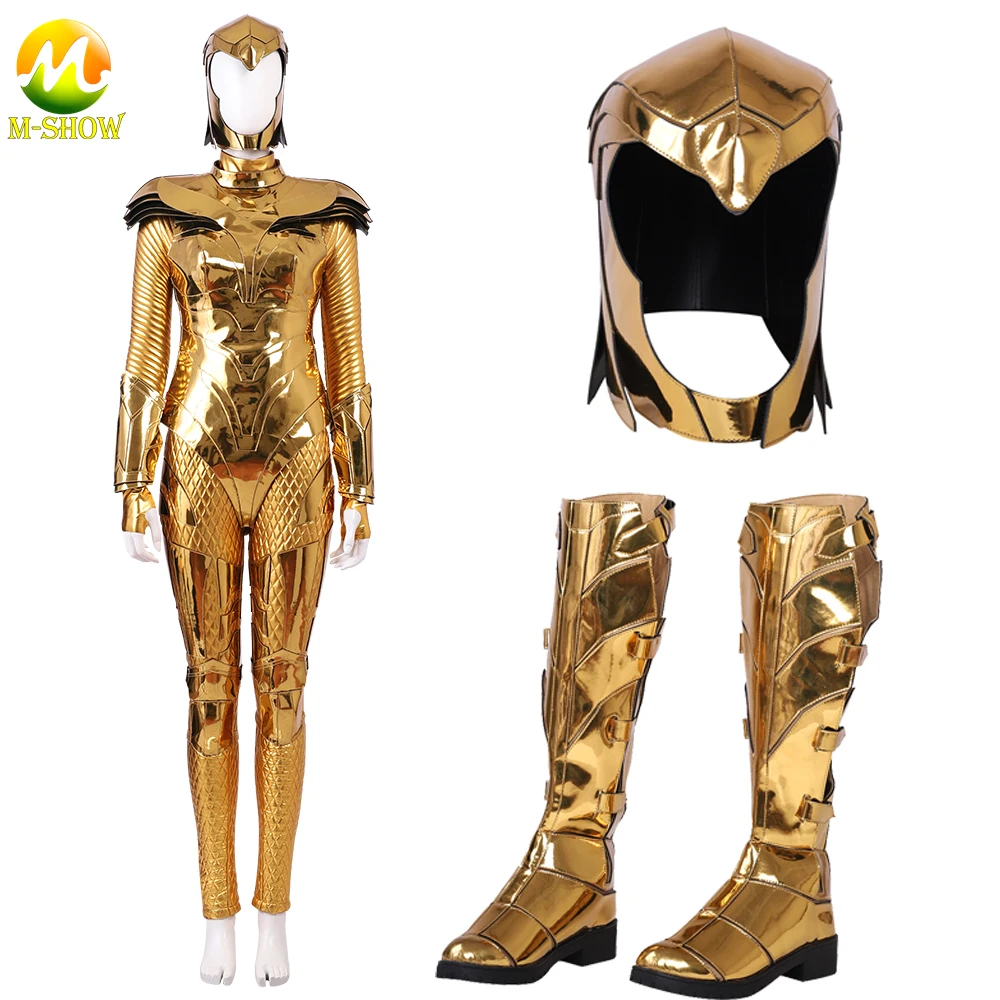 

WW84 Cosplay Costume Diana Prince Gold Eagle Armor Suit Luxious Women Outfit for Halloween Carnival Party Custom Made
