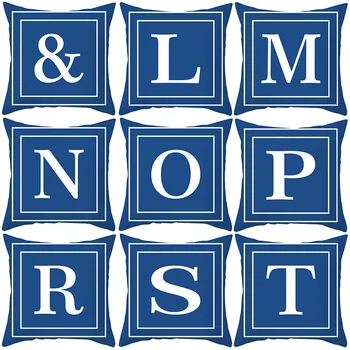 

Letter Alphabet Pattern Decorative Cushions Pillowcase Polyester Cushion Cover Throw Pillow Sofa Decoration Pillowcover 40906