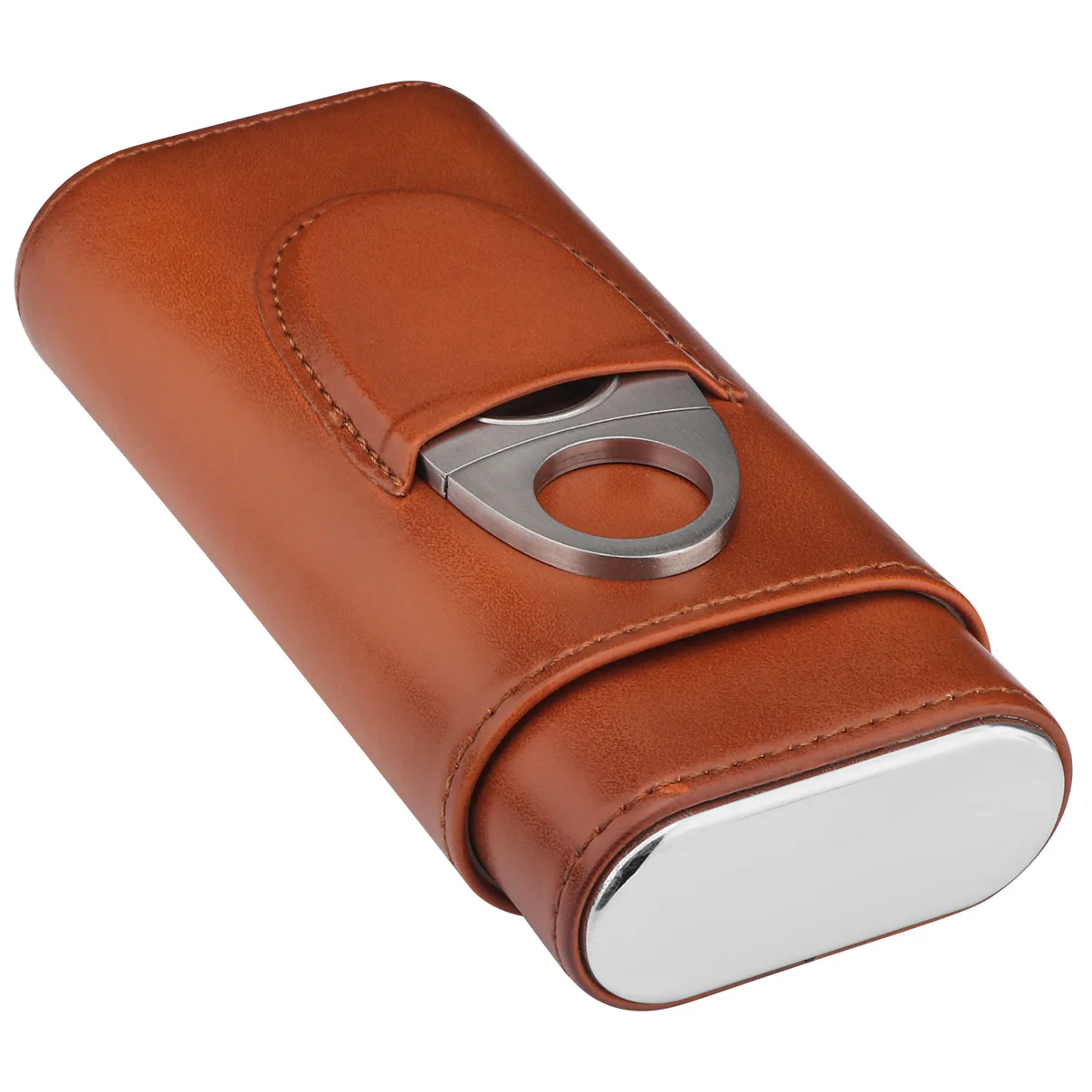 Cigar Travel Case Cutter Lighter  Cigar Leather Case Cutter - Luxury  Leather Box - Aliexpress