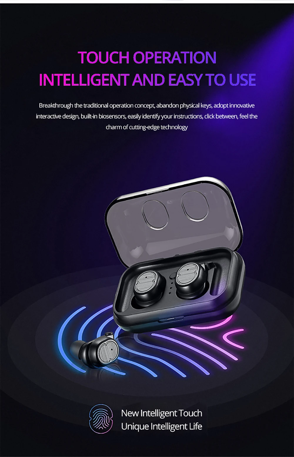 Bluetooth 5,0, наушники-вкладыши Iinvisible, беспроводные наушники с шумоподавлением, Hi-Fi, стерео наушники с защитой от пота, гарнитуры для телефона и музыки