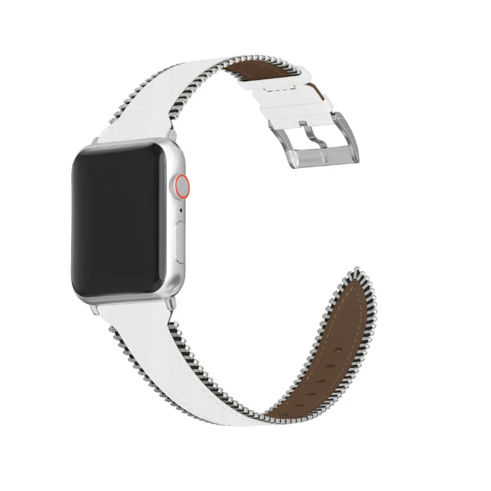 Ремешок для Apple Watch браслет 38 мм 40 мм 42 мм 44 мм застежка-молния стиль натуральная кожа ремешок для iWatch серии 1 2 3 4