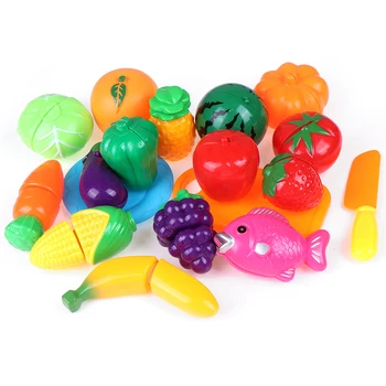 

10/18pcs Children Pretend Role Play House Toy Cutting Fruit Plastic Vegetables Food Kitchen Baby Classic Kids Educational Toys
