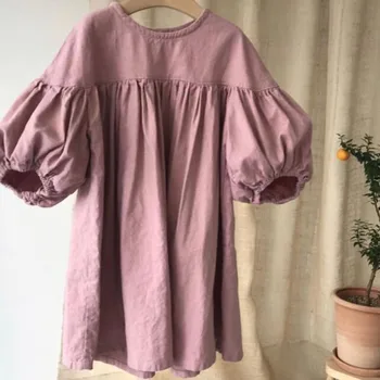 

MILANCEL kids dress long sleeve dress for girls puff sleeve girls party dress