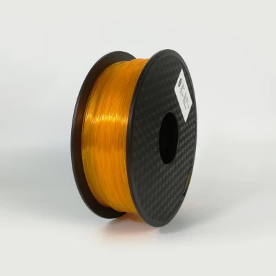 Transparent Orange Нить для 3D печати, Гибкая нить из ТПУ, пластиковая нить для 3D принтера, 1,75 мм, материалы для печати, серый, черный, красный цвет - Цвет: Transparent Orange