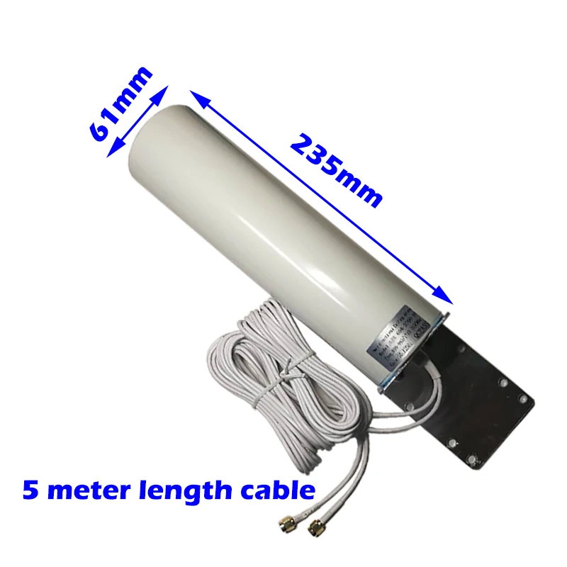 3G 4G LTE 2G Outdoor Antenna 5Meters Omni-Directional SMATS9 CRC9 Connector Wide Band Compact for router modem repeater extender