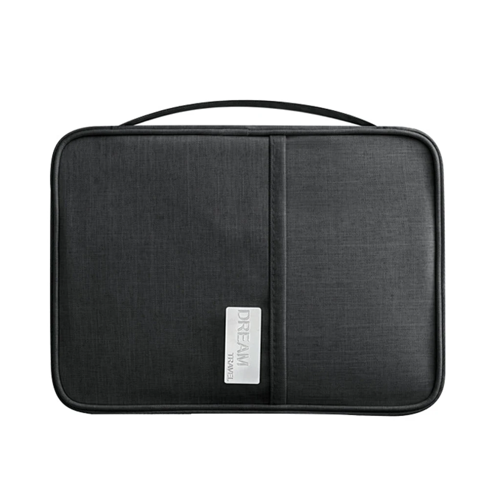 Black Large Кошелек для паспорта и путешествий, Водонепроницаемый Многофункциональный кошелек для кредитных карт, органайзер, Сумка для документов, сумка для хранения ID карт, 1 шт - Цвет: Black Large