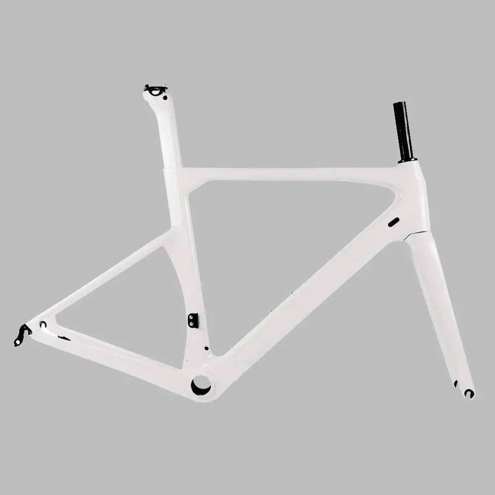 White Color Spcycle 700* 28C Aero полный карбоновый дорожный велосипед рама BB386 гоночный велосипед карбоновые рамы UD глянцевая/матовая размер 50/53/56/59 см - Цвет: White Color