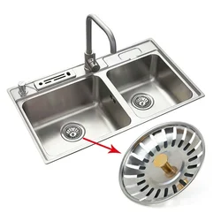 Floor Drain Stainless Steel Kitchen Sink Strainer Plug Waste Hair Catcher Drain Tools Bathroom Basin Sink Drain Deodorization
