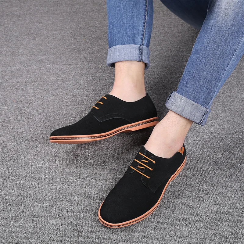 Classic Brogues Shoes For Men Frosted Suede Leather Shoes Casual Footwear Sneakers Shoes Plus Size megamarketplace These Clas...