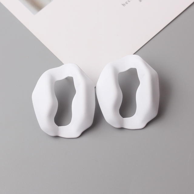 New Irregular Hollow Geometric Large Square Pendant Earrings For Women серьги 2021 Trendy Hiphop Jewelry Xmas Gift