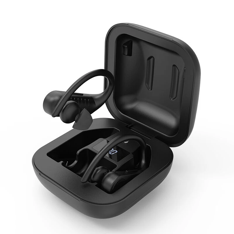 LED-black Type-c B1 TWS Bluetooth Earphones Wireless Headphones 5.0 Earphone Sports Earbuds Bloototh Headphone Headset For Android IPhone - Цвет: LED-black
