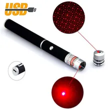 Usb ponteiro laser verde usb de carregamento de alta potência 5 mw portátil red dot laser caneta único ponto estrelado vermelho lazer