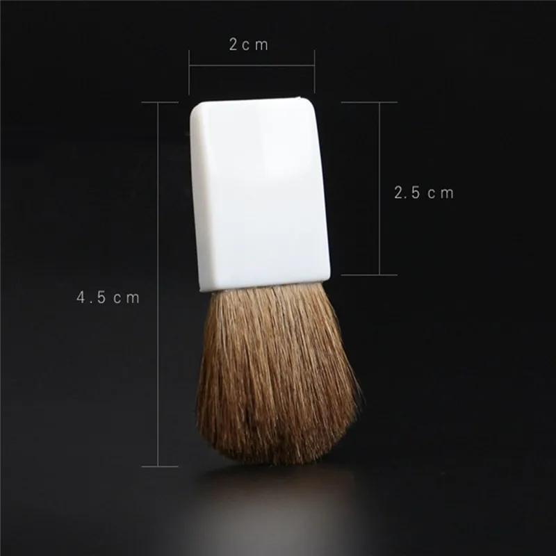 Модная плоская кисть для румян Высококачественная лошадь для волос пластиковая ручка переносная Кисть для макияжа плоские профессиональные инструменты для макияжа - Цвет: Белый