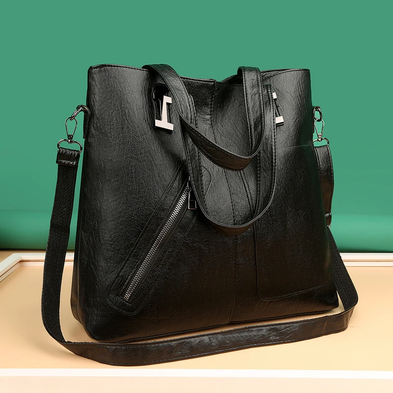 Luxury Handbags Designer Letter Pu Leather Women Shoulder Bags High Capacity Ladies Crossbody Bag Fashion Casual Female Tote Bag