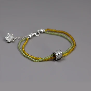 

Acecare Handmade beaded agate small flower bracelet female multi-layer bracelet