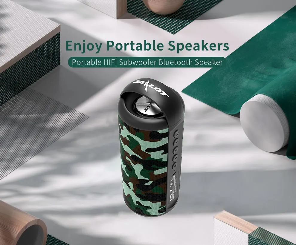 

2020S36 Portable Bluetooth Speaker 10w Wireless Bass Column Waterproof Outdoor USB Speakers Support AUX TF Subwoofer Loudspeaker