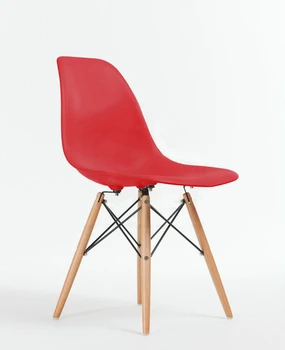 

2pcs Chair Simple Assembly Structure Solid Wood Red Dining Chair with High Calibre Thick Padded seat Ideal for Home Office cafés