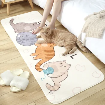 

New Style Cartoon Fleece Area Rug Warm Sofa Floor Mat Rugs Rectangle High Density Skidproof Foot Mat