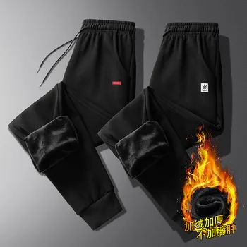

Hot winter Jogger Casual plus velvet pants men's thick warm men's pants large size 7XL fat guy men's casual pants