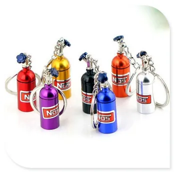 

car Turbo Nitrous Oxide Bottle Keychain Keyring Pill Box for Jeep Liberty Trailhawk Commander Hurricane Gladiator