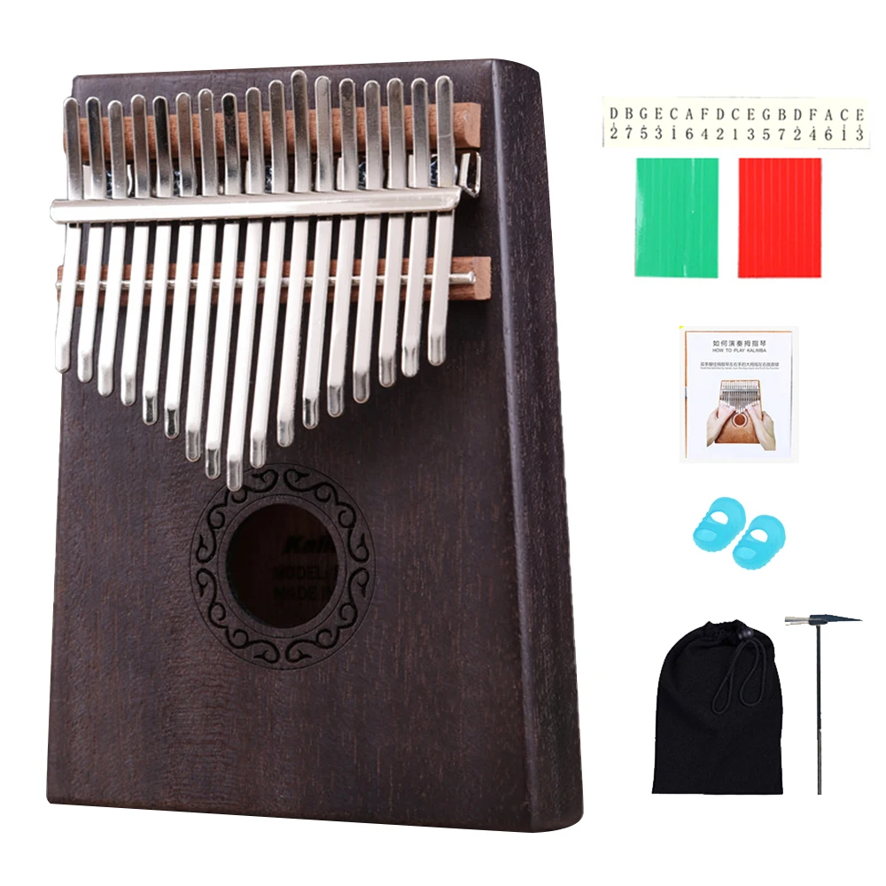 Kalimba 17 клавишное пианино из красного дерева Calimba Музыкальные инструменты Mbira Kalimba с обучающей книгой и мелодией молоток горячая распродажа