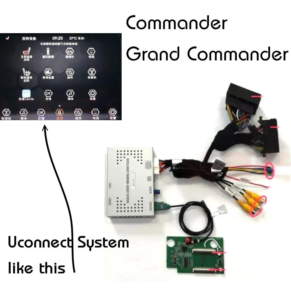 Для Jeep вспомогательное устройство для парковки фронтальная и задняя камера Bakcup интерфейс обратное улучшение Commander Renegade 7 дюймов/Grand Commander