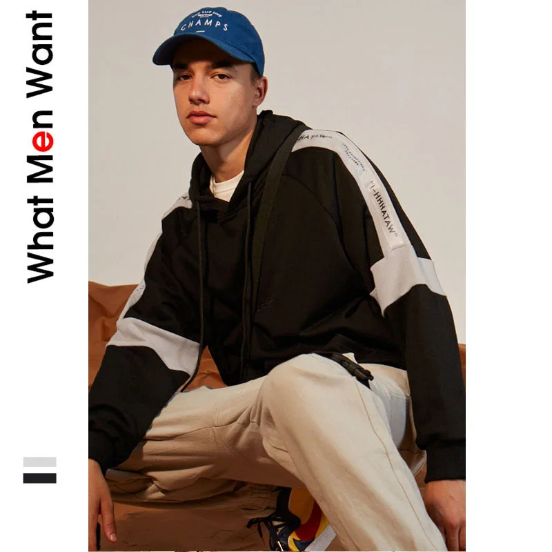

IVRESSE Side Stripe Band Basic Hoodies Men Drawstring Pockets Grey Pullovers Male Fashion Casual Sport Autumn Hip Hop Street Top
