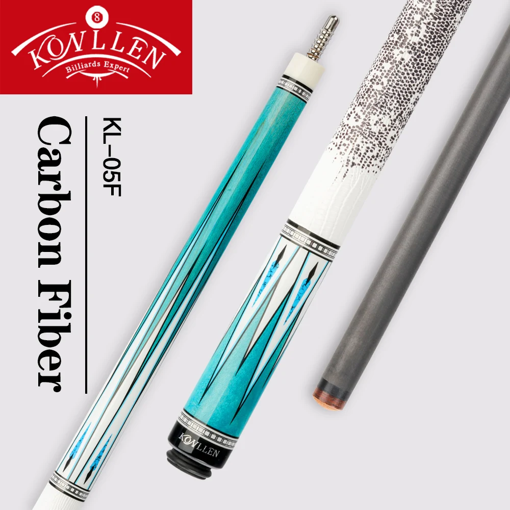 KONLLEN Carbon Fiber Pool Cue Stick Carbon Shaft Technology 3/8*8
