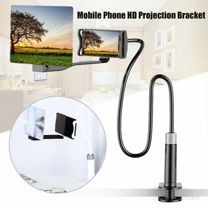 

Mobile Phone High Definition Projection Bracket Adjustable Flexible All Angles Phone Tablet Holder 3D HD Screen Magnifier