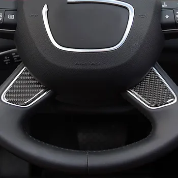 

Car Styling For Audi A6 C7 2012-18 Carbon Fiber Styling Steering Wheel Buttons Decoration Frame Cover Trim