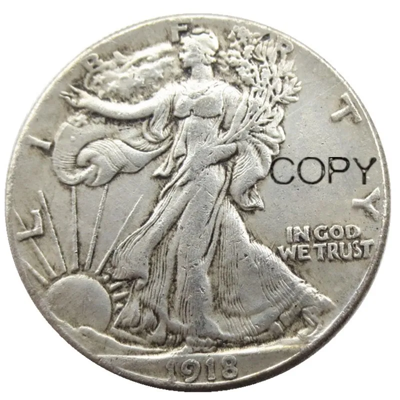 

US 1918 PSD Walking Liberty Half Dollar Silver Plated Copy Coins