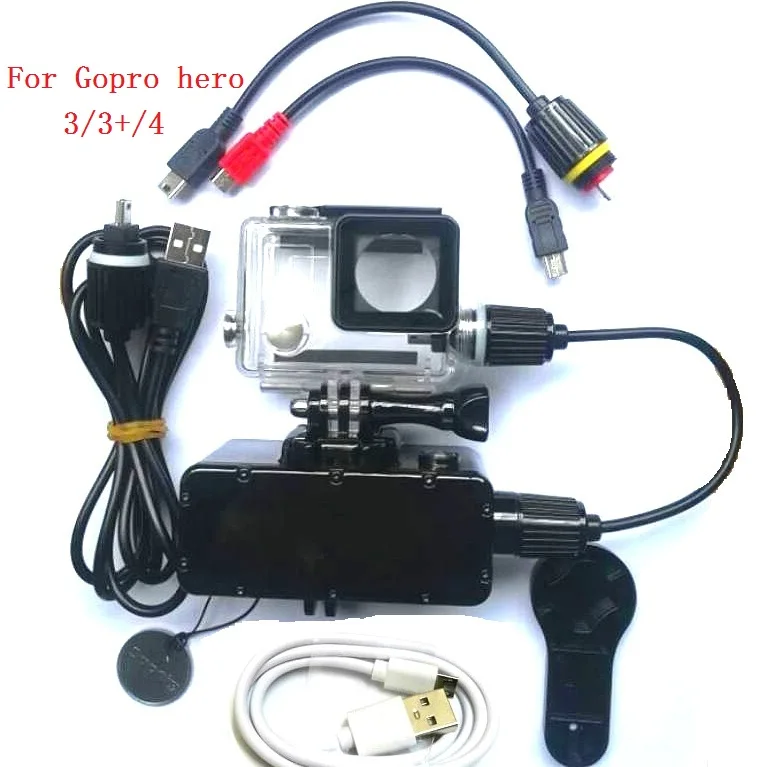Gopro 3 4 Set Suptig 5200 мА/ч, Водонепроницаемый Мощность банк Батарея Зарядное устройство Водонепроницаемый чехол для экшн-камеры GoPro Hero 8/7/5/4/3 Камера SJ8 H9R зарядным устройством - Цвет: Gopro 3 4 Set