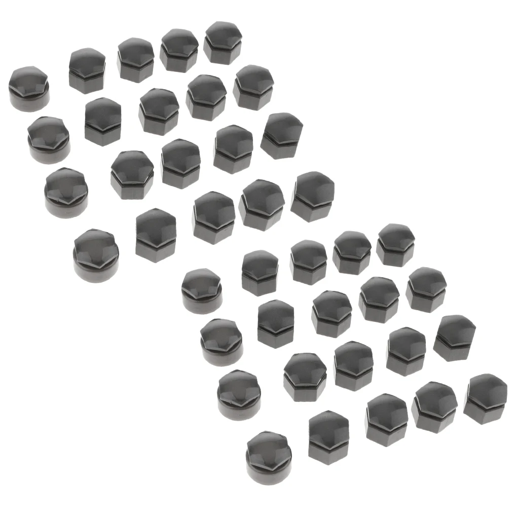 40x Gray Tire Wheel Screw Bolts Nut Caps Tyre Wheel Dust Covers For Audi Q7