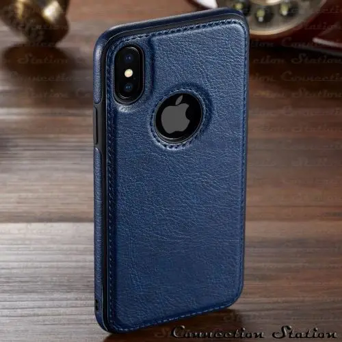 Blue Для iphone 11 11 Pro 11 Pro Max чехол, роскошный винтажный Тонкий чехол из искусственной кожи на заднюю панель для iphone XS Max XR X 8 7 6 6S Plus чехол - Цвет: Blue