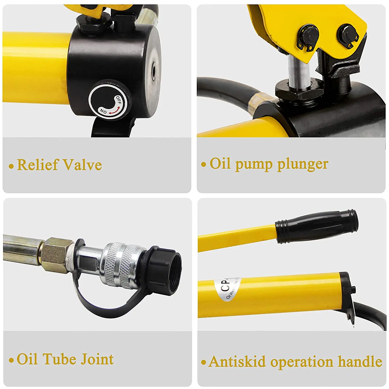 10 ton Low Profile Hydraulic Jack Cylinder+Hand Pump Stoke 1 inch Mini  Protable Hydraulic Ram Industrial Thin Lifting Jack