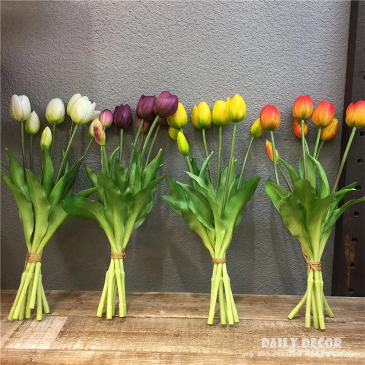 7 cabeça de plástico macio tulipa bouquet